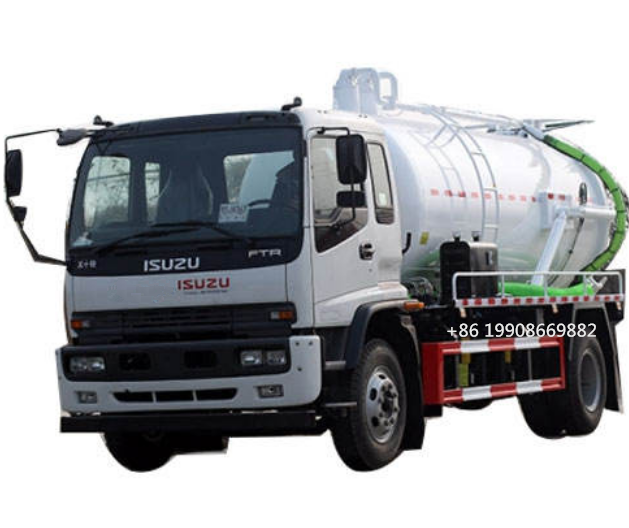 ISUZU 4x2 Driver 10000L Sewage Suction Truck with Vacuum Pump for Sucking Waste Water Vacuum Sewer Tanker Suction Truck