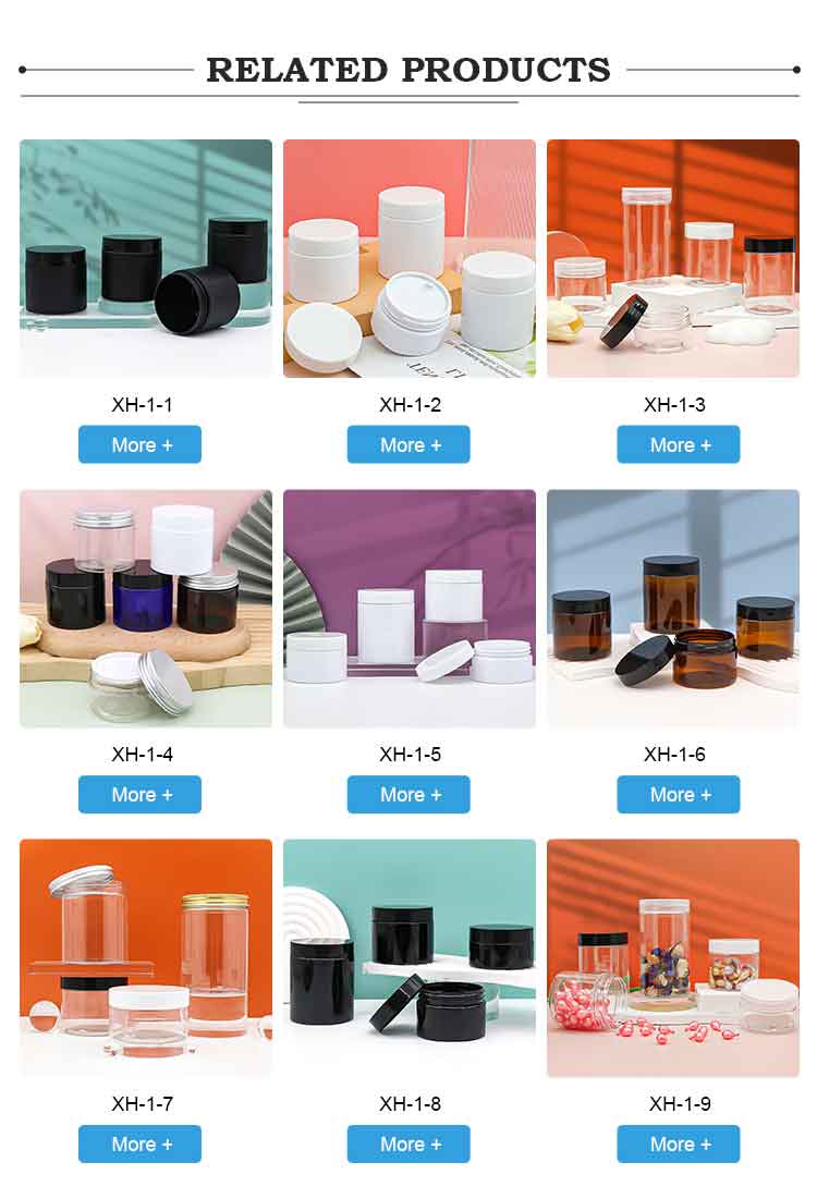 Jars Fancy Wide Mouth Airtight Packaging Cosmetic Mell Proof Candy Plastic PET Guangdong White Eco Friendly Cosmetic Jars EMO XH