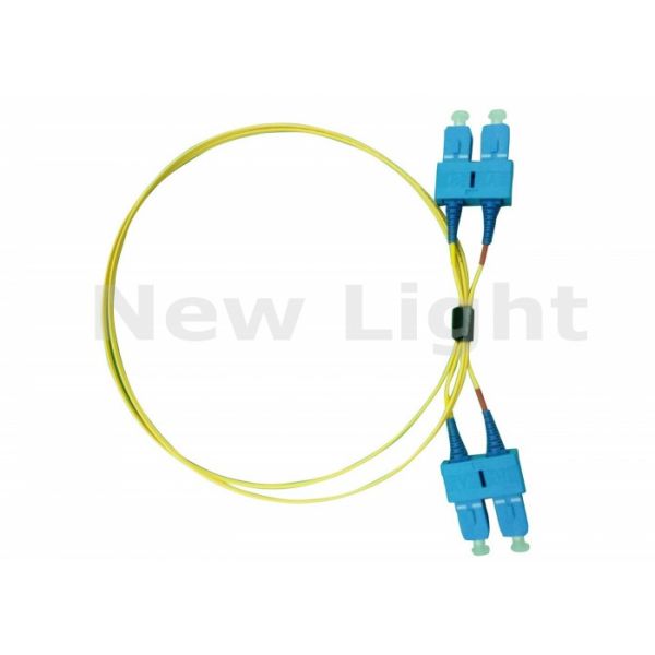 SC-SC Fiber Optic Jumper Cable with 1.2mm Diameter Duplex Fiber Type for Data Test Equipment