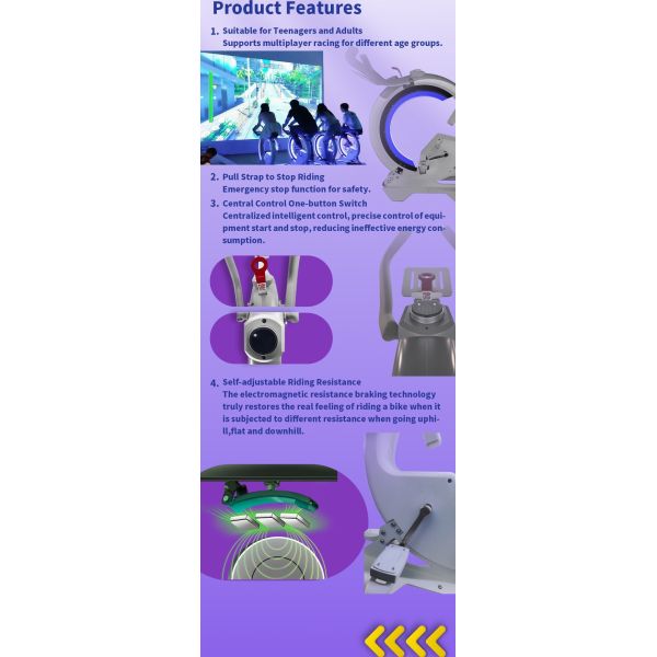 Interactive Indoor Bike Simulator Real Time VR Exercise Games