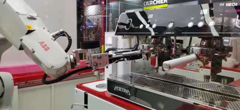 Automatically Italian Automatic Coffee Machine robot workstation with lattego