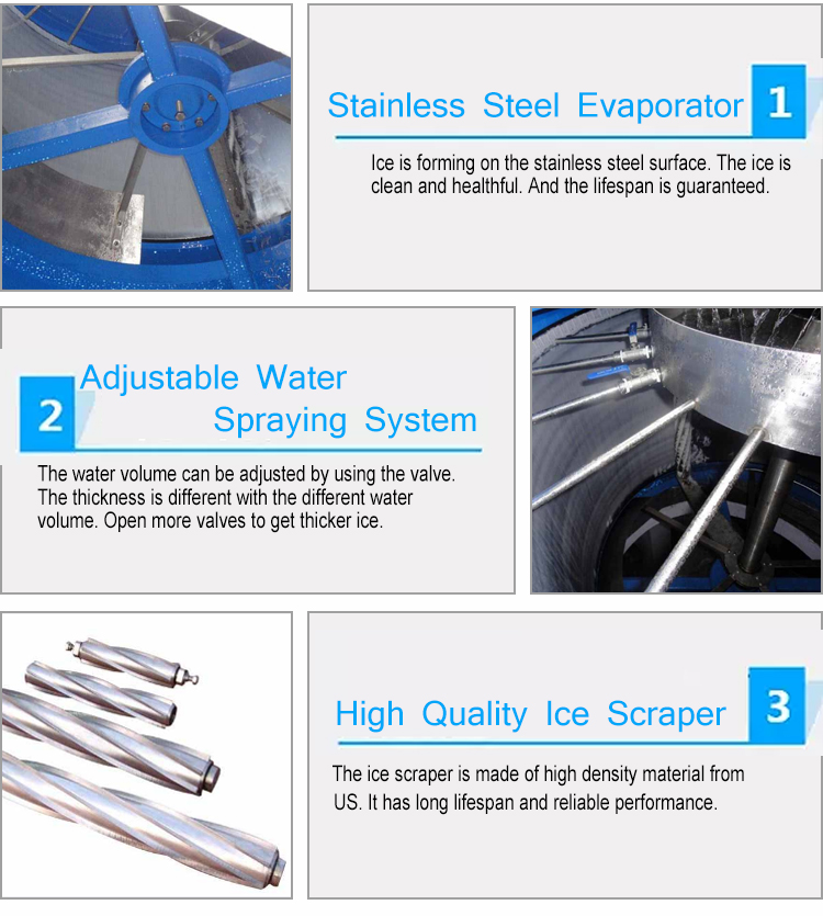 30 Tons Per Day Ice Flake Machine Air Or Water Cooling