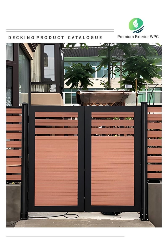 Custom WPC Gate Panel Cladding Weather Resistant 30 Pounds Weight