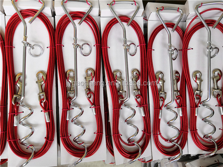 8mm Diameter Waterproof Swivel Dog Tie Out Stake Up To 120lbs 40cm 45cm
