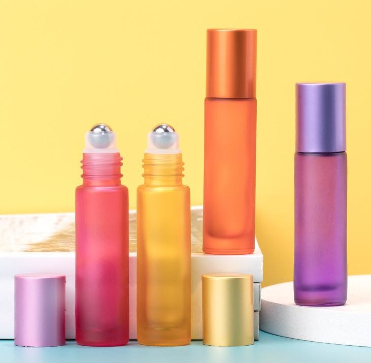 Leak Proof Frosted Essential Oil Roller Bottles OEM ODM Screen Printing