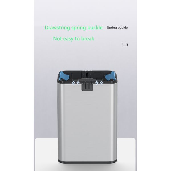 50l Motion Automatic Trash Bin Garbage Can Self Sealing Sensor Trash Can with Odor Filter Touchless