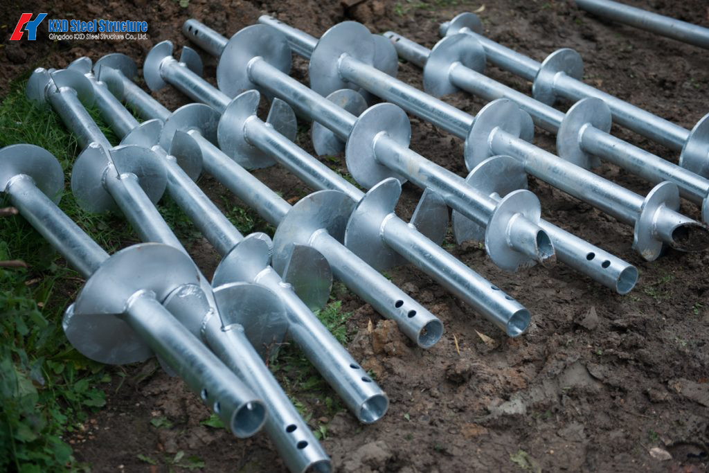 Solar Mounting System Portable Foundation Round Shaft Helical Spiral Pile Anchor