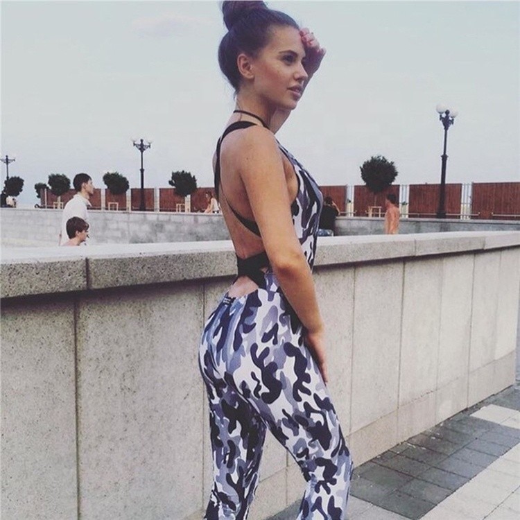 Camouflage One Piece Leggings One Piece Women'S One Piece Workout Bodysuit Anti Static