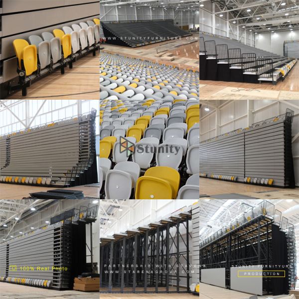 SGS Approved Flexible Multiple Telescopic Seating System