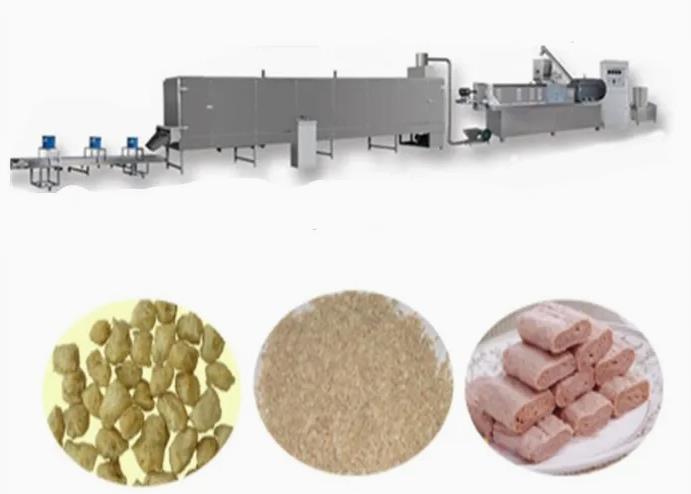 Energy Saving Soya Extruder Machine , Soya Nuggets Food Processing Equipment