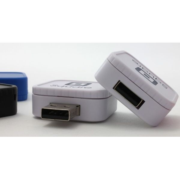 Square Swivel 2GB Plastic USB Flash Drive Micro USB 2.0 / 3.0