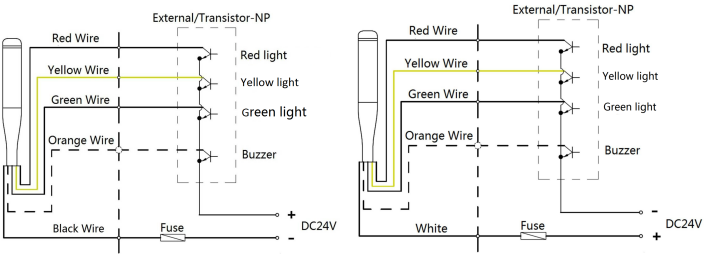 ONN M4S-A Rotatable Base IP40 LED Indicator Light 360 Beam Angle Green Yellow Red Colors Built In Buzzer DC24V For SMT Machine