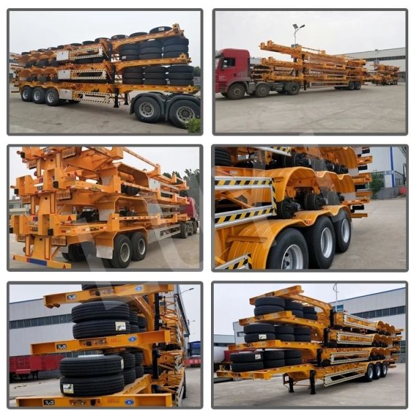 8/12/16 Tires Medium Duty Container Side Lifter for Self Loading Skeleton Containers