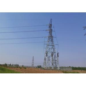 China Double Circut Transmission Line Tower , Durable Angle Steel Transmission Tower on sale