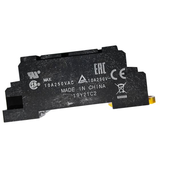 PYFZ-08-E 2-Poles Relay Socket with Screw Termination and 10 A Current Rating for DIN Rail Mounting