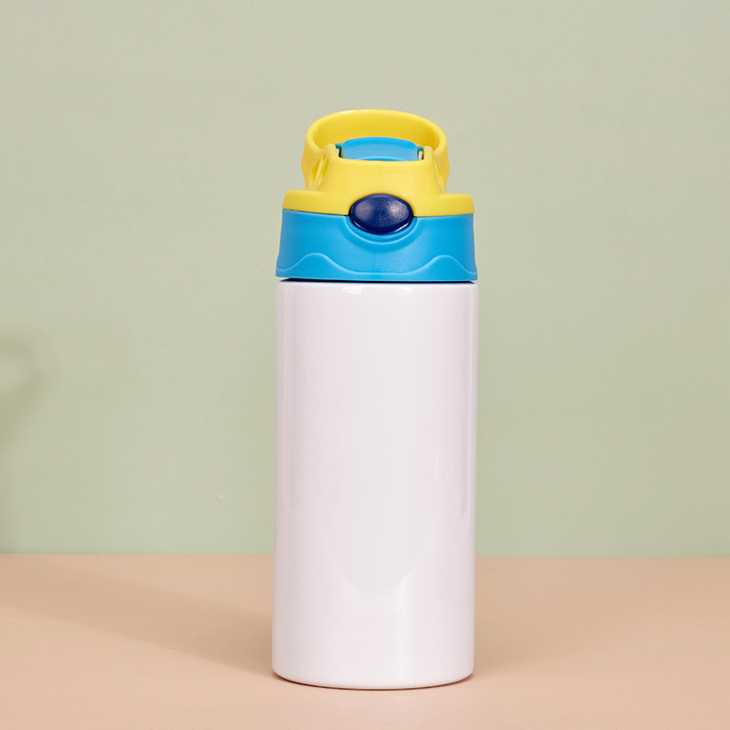 Kids Sublimation Tumbler With Lid And Straw 12 Oz Kids Sublimation Water Bottles Stainless Steel Sublimation Cups For DIY Insulated Tumbler Heat Press