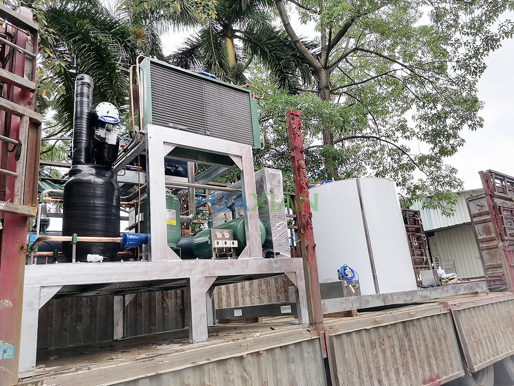 20 Ton Flake Ice Making Maker With Stainless Steel Ice Storage Room
