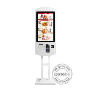 China FHD 1080P 32 inch floor stand self ordering Kiosk with thermal Printer and pagers for restaurant on sale