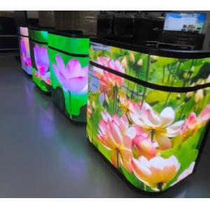 Cabinet table display Elliptical edge Curved led display table