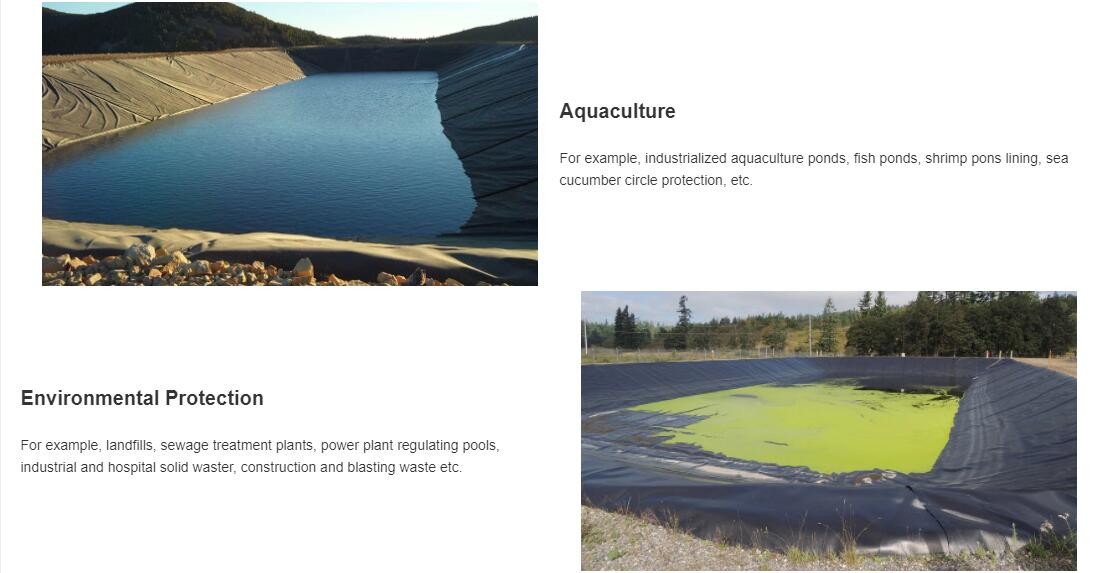 Antioxidant Geomembrana HDPE 40 Mils HDPE Dam Liners Sheet