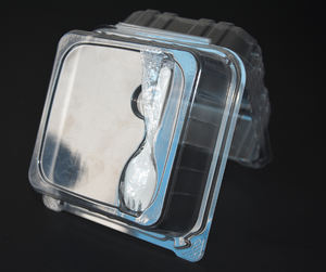 Transparent 145x138x84mm Disposable Plastic Meal Tray