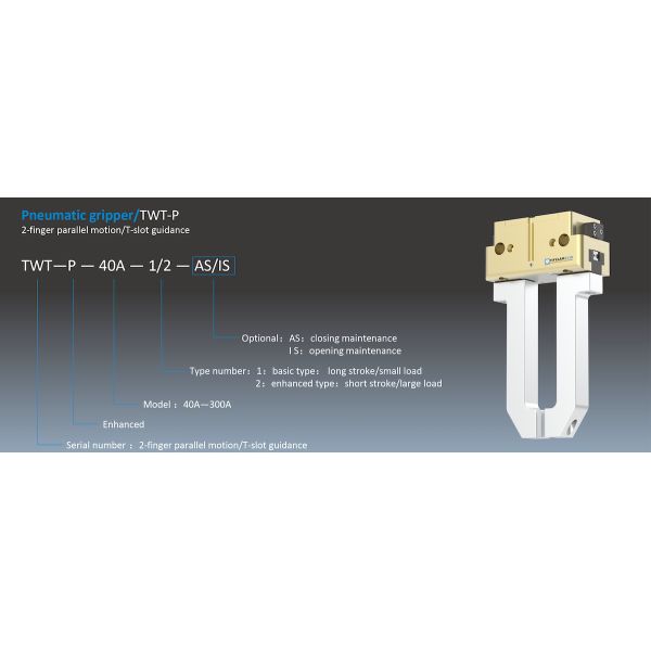 Enhanced Two Jaw Parallel Pneumatic Gripper TWT-P 2 Finger Parallel Gripper